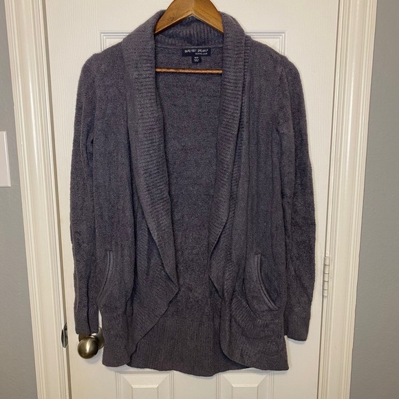 Barefoot Dreams Sweaters - Barefoot Dreams Sweater Cardigan Womens XS Small Cozy Chic Lite Blue Gray Pocket